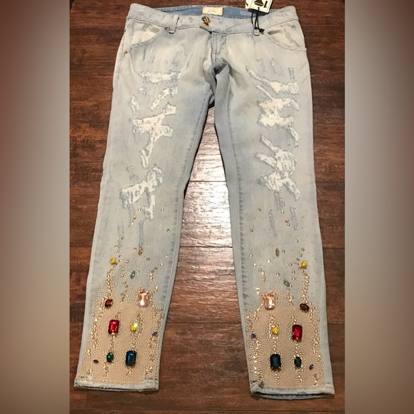 Met Jeans Made in Italy size 31 Rhinestones New - Picture 10 of 10